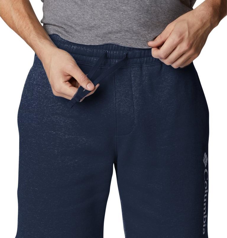 Men's Columbia Trek Fleece Shorts, Color: Collegiate Navy, White Vertical Logo , image 4