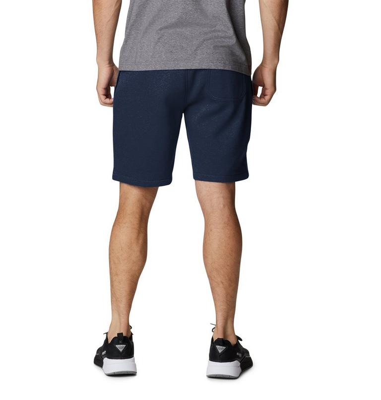 Men's Columbia Trek Fleece Shorts, Color: Collegiate Navy, White Vertical Logo , image 2