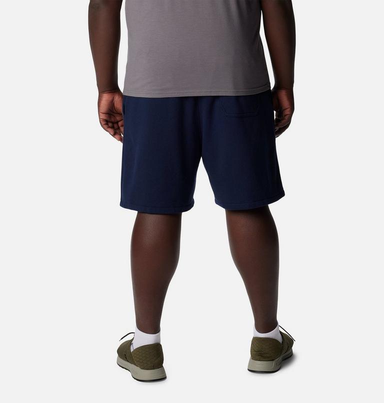 Men's Columbia Trek Fleece Shorts - Extended Size, Color: Collegiate Navy, White Vertical Logo , image 2
