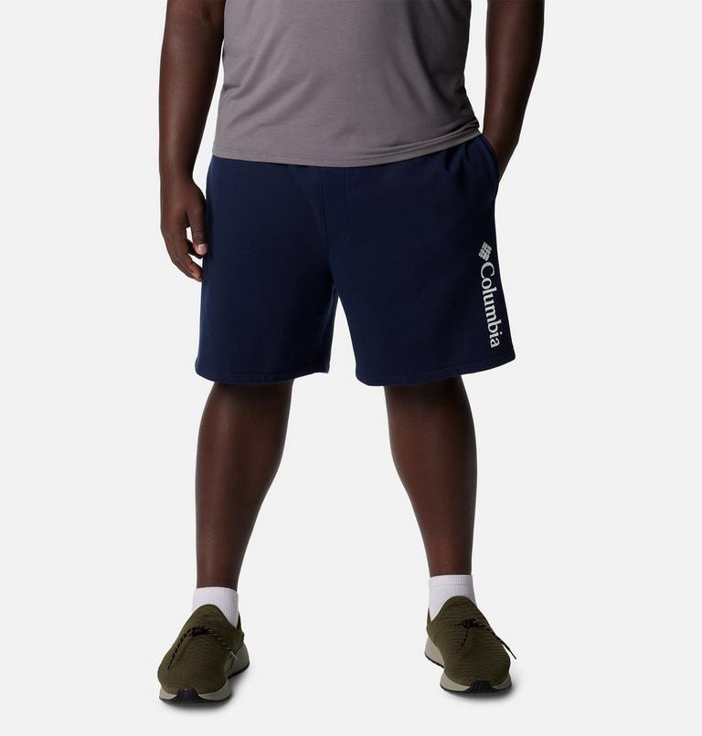 Men's Columbia Trek Fleece Shorts - Extended Size, Color: Collegiate Navy, White Vertical Logo , image 1