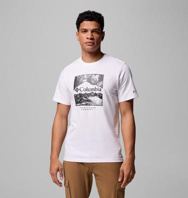 Men’s CSC Graphic Casual Organic Cotton T-shirt, Color: White, Waterscape, image 9