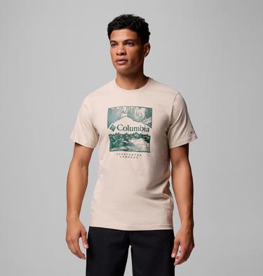 Men’s CSC Graphic Casual Organic Cotton T-shirt, Color: Dark Stone, Waterscape, image 1