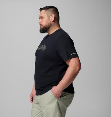 Men’s CSC Seasonal Logo Casual Organic Cotton T-shirt - Extended Size, Color: Black, Branded Peaks, image 8
