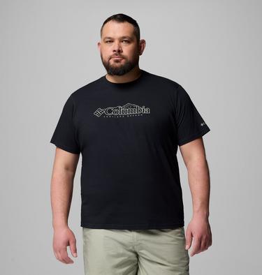 Men’s CSC Seasonal Logo Casual Organic Cotton T-shirt - Extended Size, Color: Black, Branded Peaks, image 5