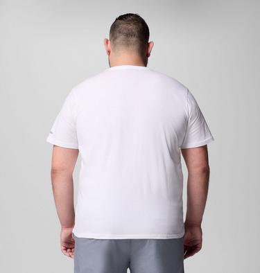 Men’s CSC Seasonal Logo Casual Organic Cotton T-shirt - Extended Size, Color: White, Branded Peaks, image 11