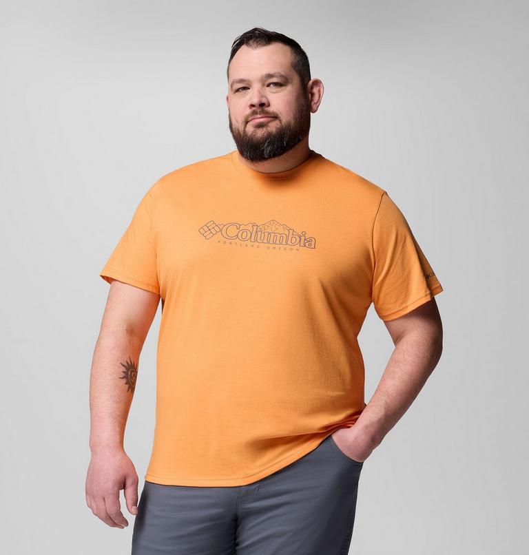 Camiseta informal de algodón orgánico CSC Seasonal Logo para hombre - Talla grande, Color: Koi, Branded Peaks, image 1