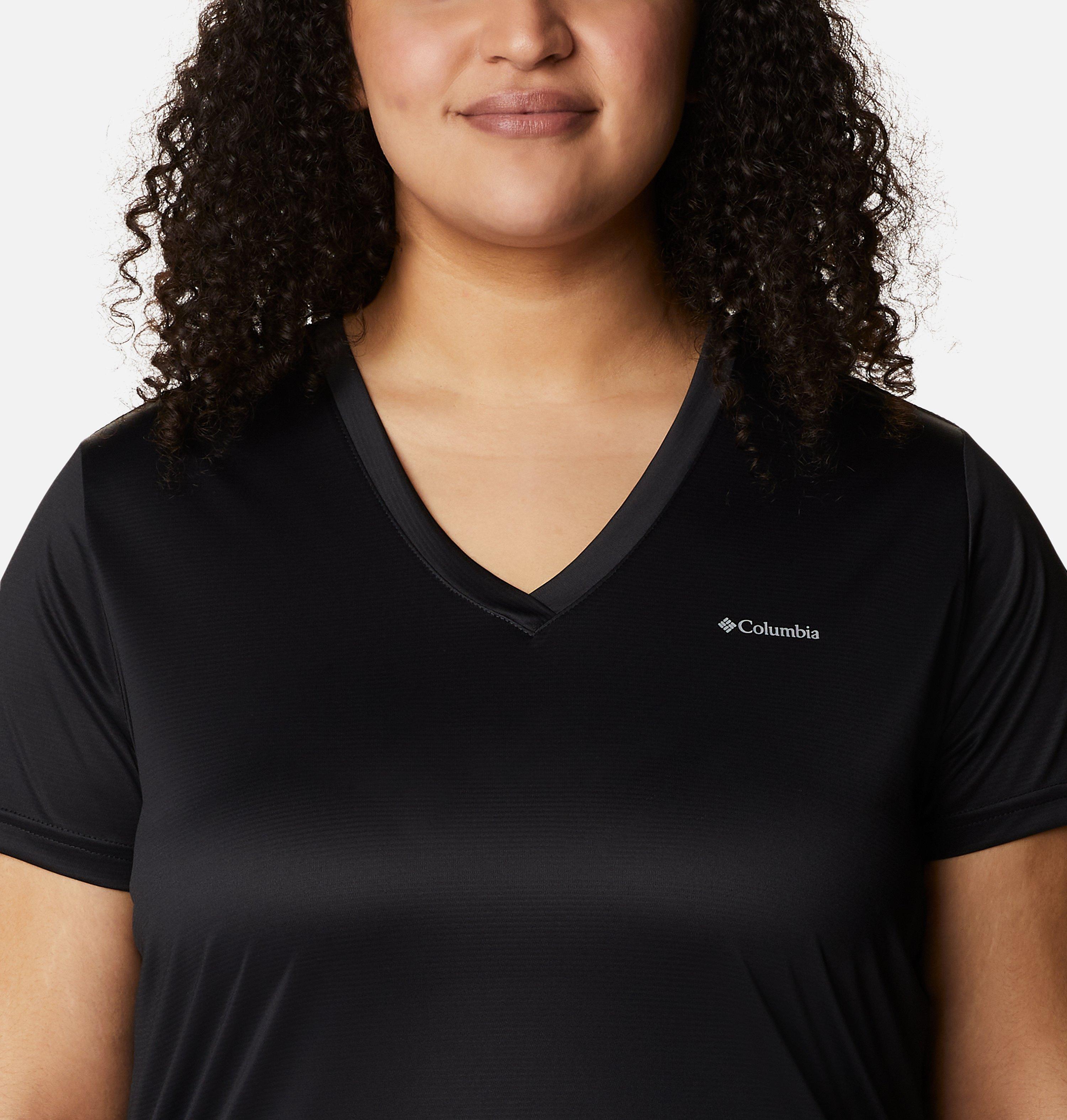Women's Columbia Hike™ Short Sleeve V Neck Shirt - Plus Size 4
