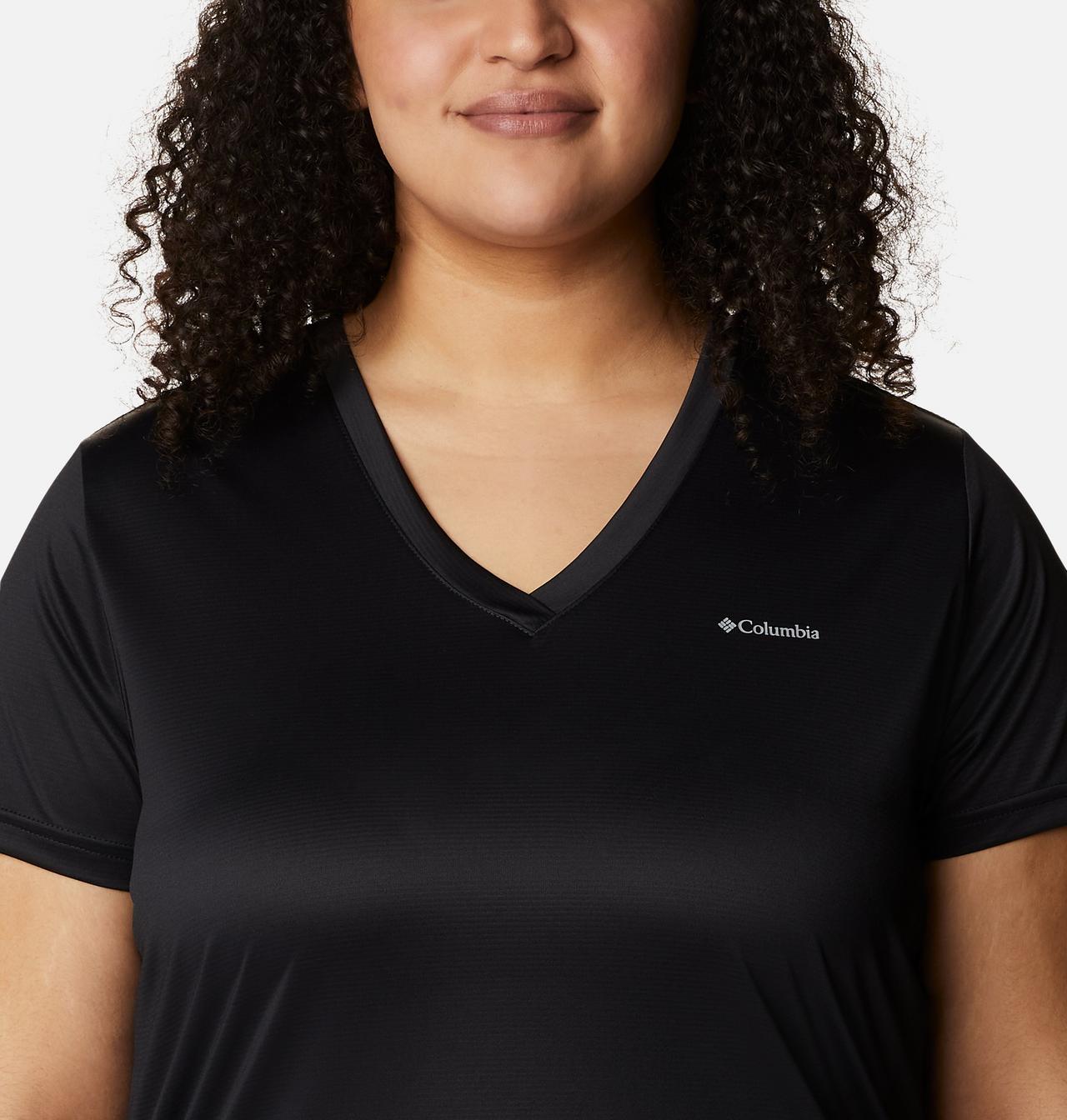 Women's Columbia Hike™ Short Sleeve V Neck Shirt - Plus Size 4