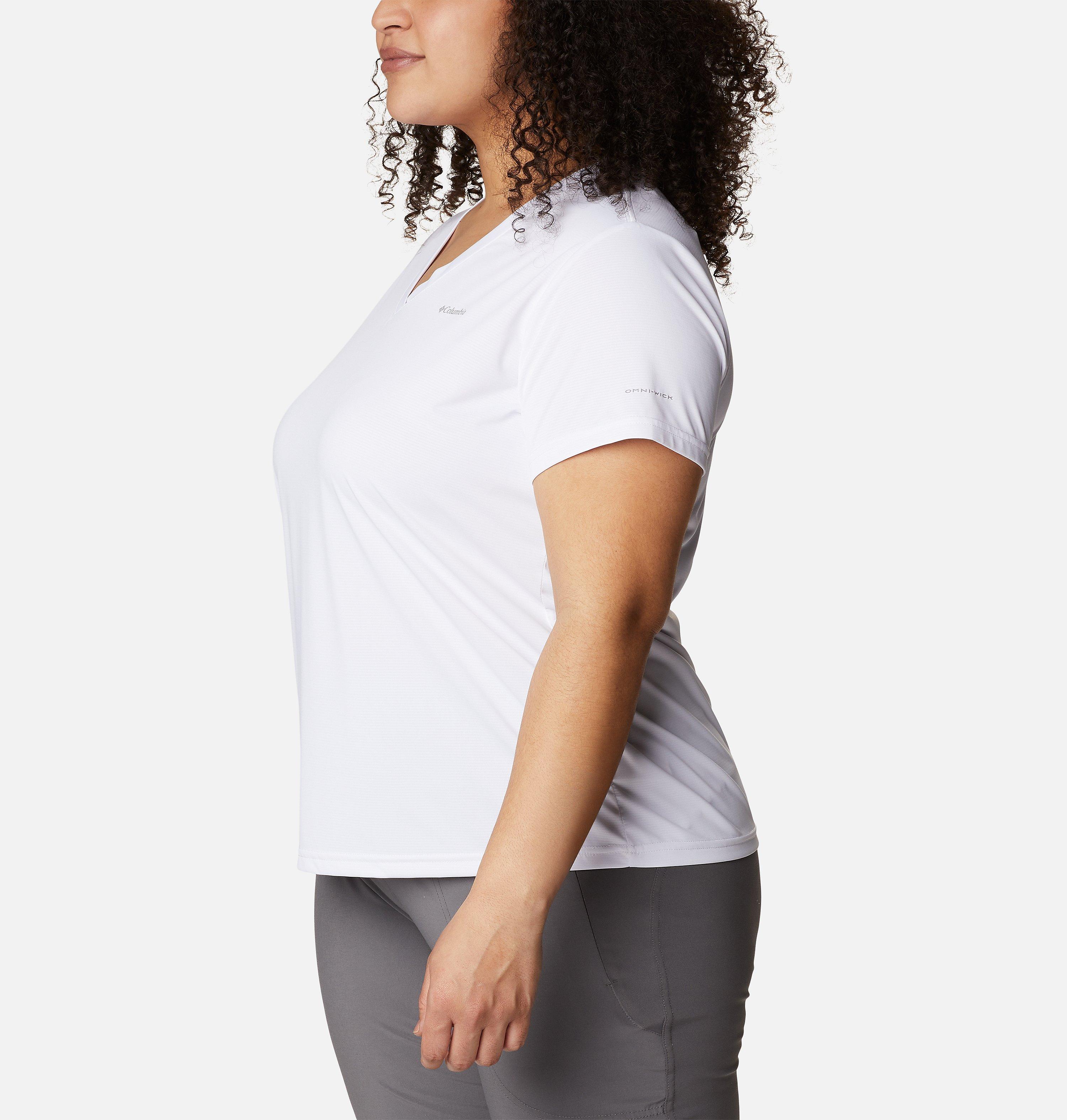 Women's Columbia Hike™ Short Sleeve V Neck Shirt - Plus Size 3