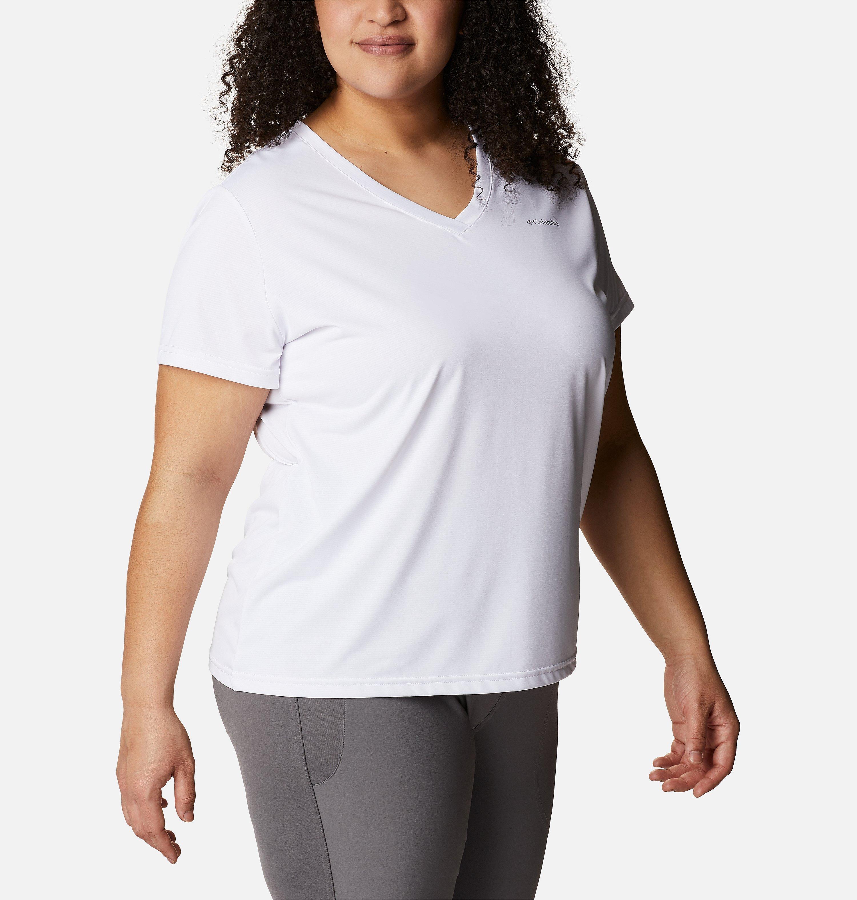 Women's Columbia Hike™ Short Sleeve V Neck Shirt - Plus Size 4