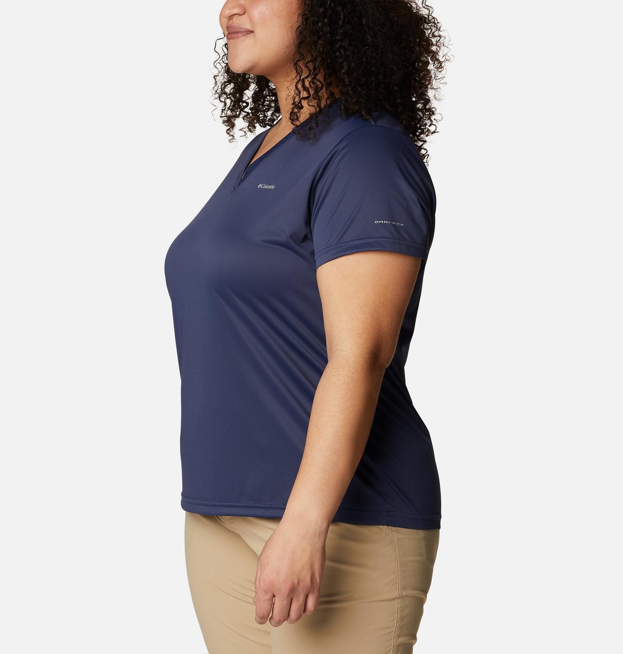 Women's Columbia Hike™ Short Sleeve V Neck Shirt - Plus Size 3