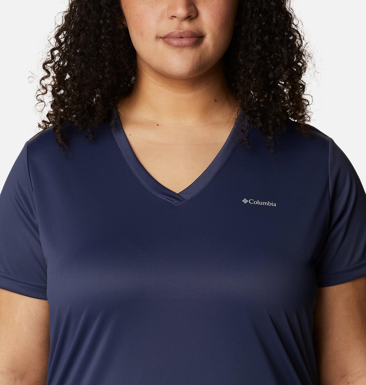 Women's Columbia Hike™ Short Sleeve V Neck Shirt - Plus Size 4