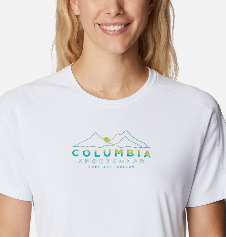 Women's Zero Rules Technical T-Shirt, Color: White, CSC Range Lines Graphic, image 4
