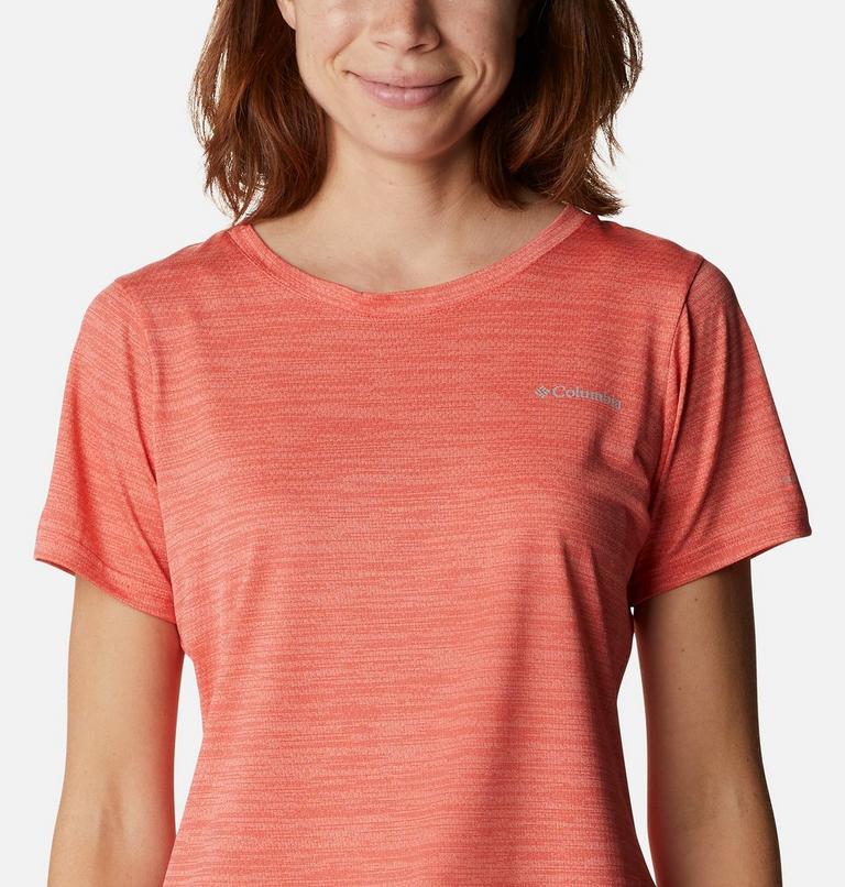 Alpine Chill Zero Short Sleeve Tee | 676 | S, Color: Red Hibiscus Heather, image 4