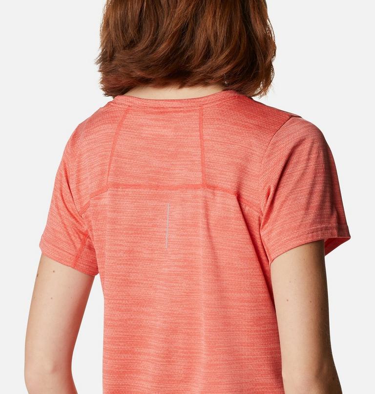 Alpine Chill Zero Short Sleeve Tee | 676 | S, Color: Red Hibiscus Heather, image 5