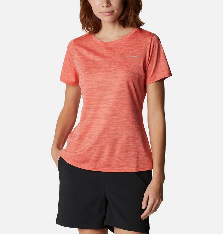 Alpine Chill Zero Short Sleeve Tee | 676 | S, Color: Red Hibiscus Heather, image 1