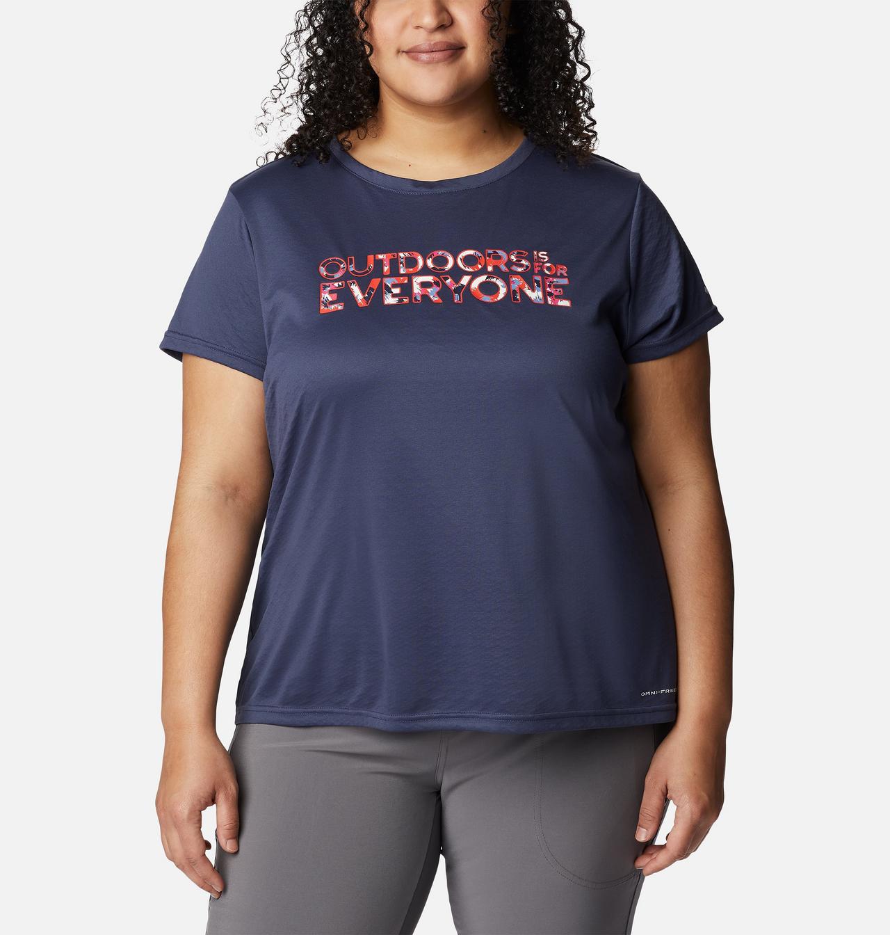 Women's Cirro Ice™ Graphic Short Sleeve Crew Shirt - Plus Size 1