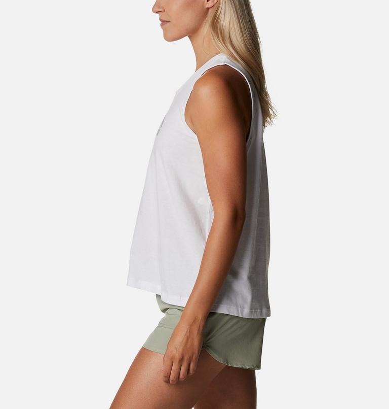 Women’s North Cascades Casual Graphic Tank Top, Color: White, Rainbow Shimmer, image 3