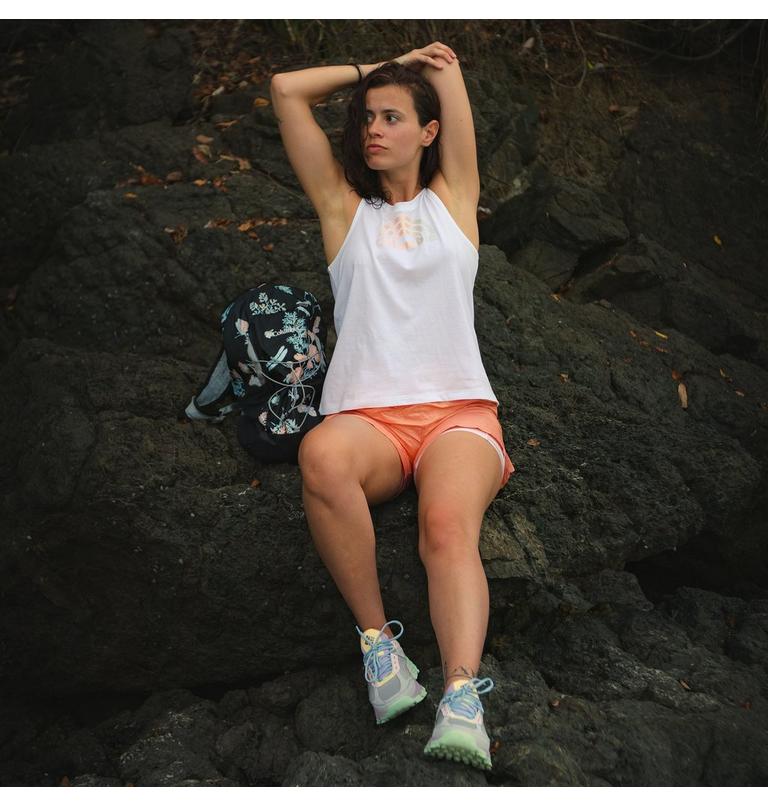 Women’s North Cascades Casual Graphic Tank Top, Color: White, Rainbow Shimmer, image 6