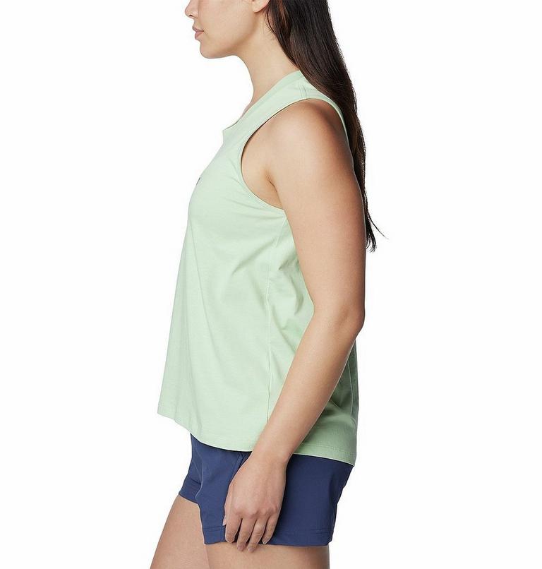 Women&rsquo;s North Cascades Casual Graphic Tank Top, Color: Sage Leaf, Elevated High Two, image 3