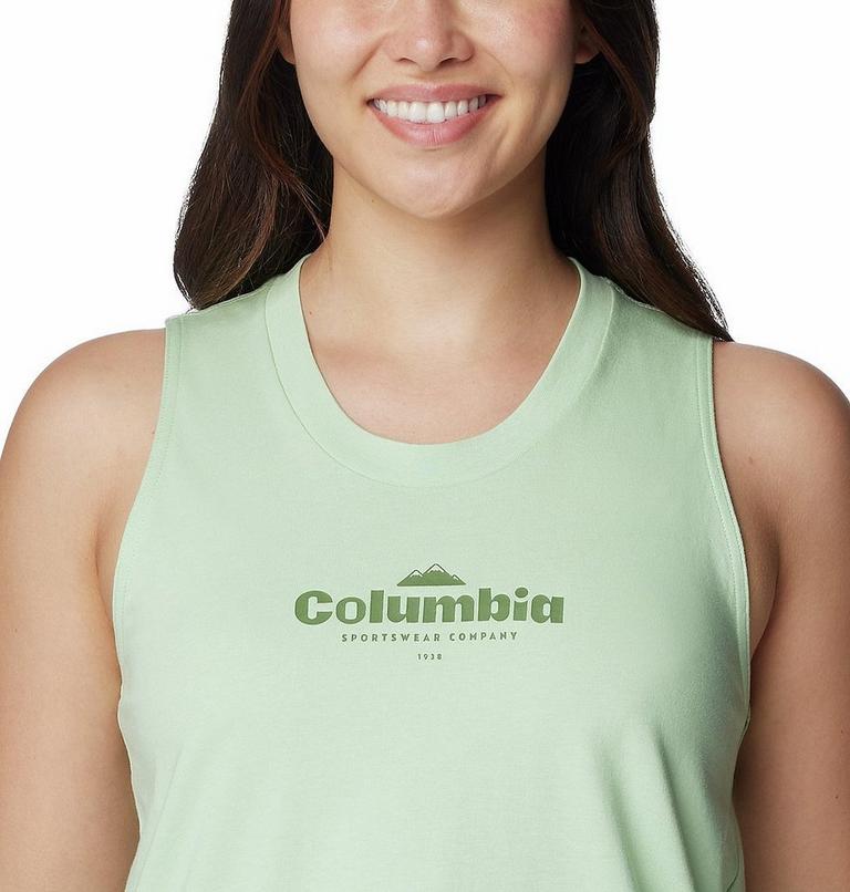 Women&rsquo;s North Cascades Casual Graphic Tank Top, Color: Sage Leaf, Elevated High Two, image 4