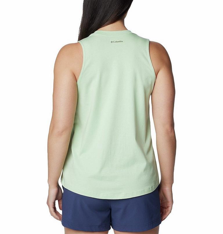 Women&rsquo;s North Cascades Casual Graphic Tank Top, Color: Sage Leaf, Elevated High Two, image 2