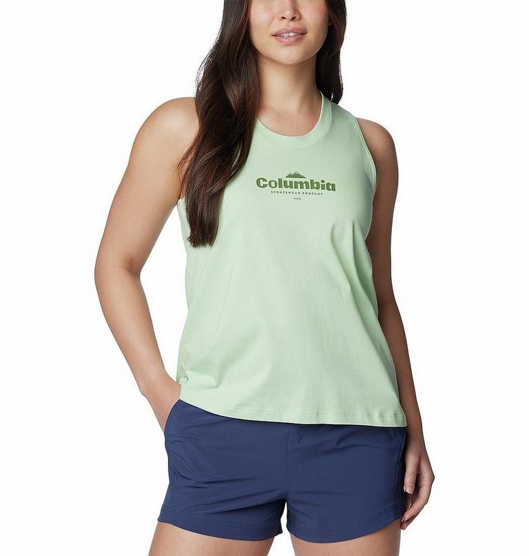Women&rsquo;s North Cascades Casual Graphic Tank Top, Color: Sage Leaf, Elevated High Two, image 1