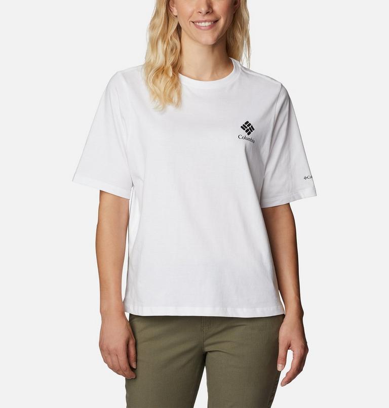 North Cascades Relaxed Tee, Color: White, Framed Halftone Logo Graphic, image 1