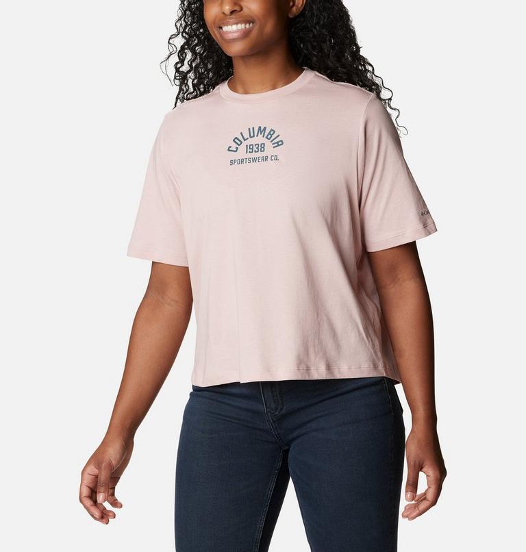 North Cascades Relaxed Tee | 626 | XL, Color: Dusty Pink, College Life, image 5