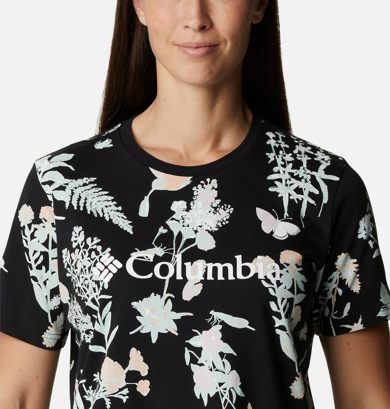 Women’s North Cascades Casual Printed T-Shirt, Color: Black Radical Botanical, image 4