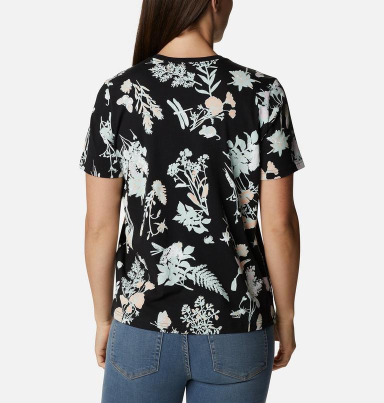 Women’s North Cascades Casual Printed T-Shirt, Color: Black Radical Botanical, image 2
