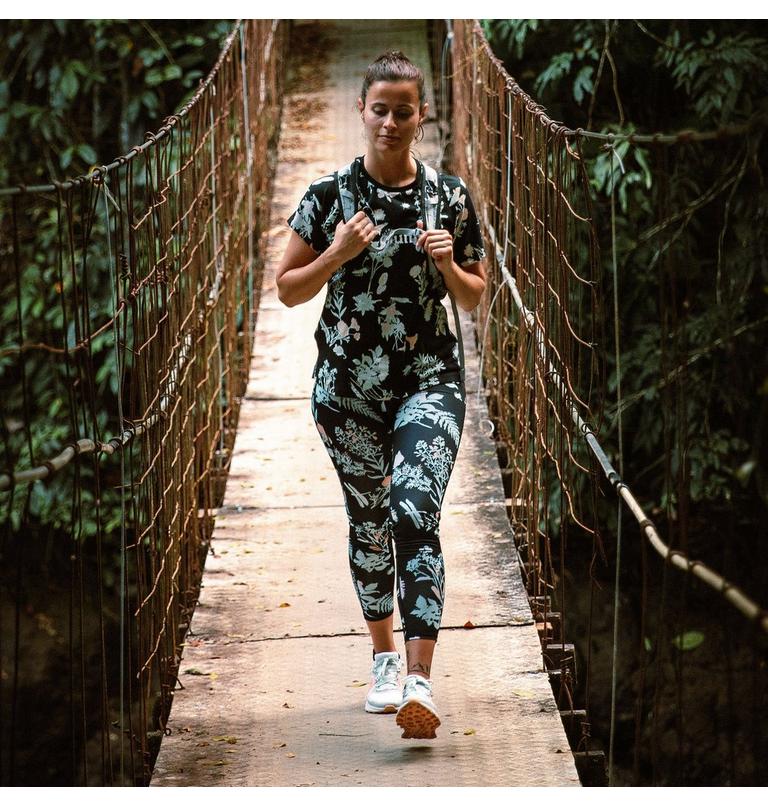 Women’s North Cascades Casual Printed T-Shirt, Color: Black Radical Botanical, image 7