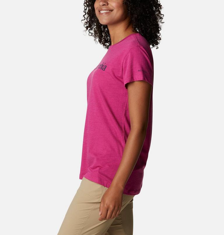 Columbia Trek SS Graphic Tee | 665 | M, Color: Wild Fuchsia Heather, Gem Columbia, image 3