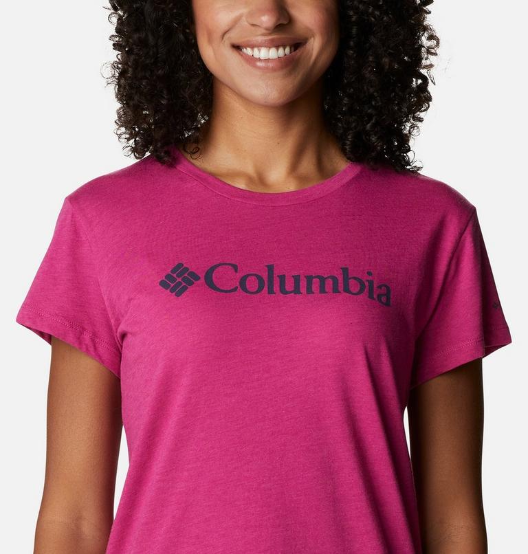 Columbia Trek SS Graphic Tee | 665 | M, Color: Wild Fuchsia Heather, Gem Columbia, image 4