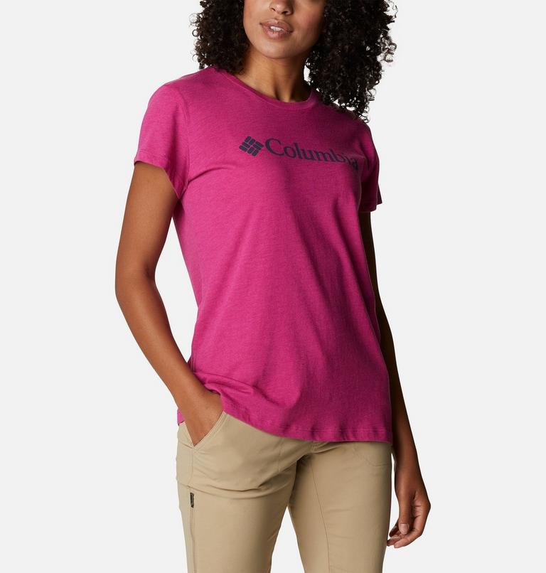 Columbia Trek SS Graphic Tee | 665 | M, Color: Wild Fuchsia Heather, Gem Columbia, image 5
