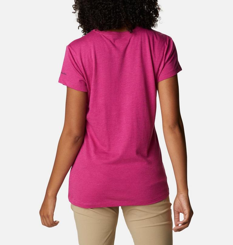 Columbia Trek SS Graphic Tee | 665 | M, Color: Wild Fuchsia Heather, Gem Columbia, image 2