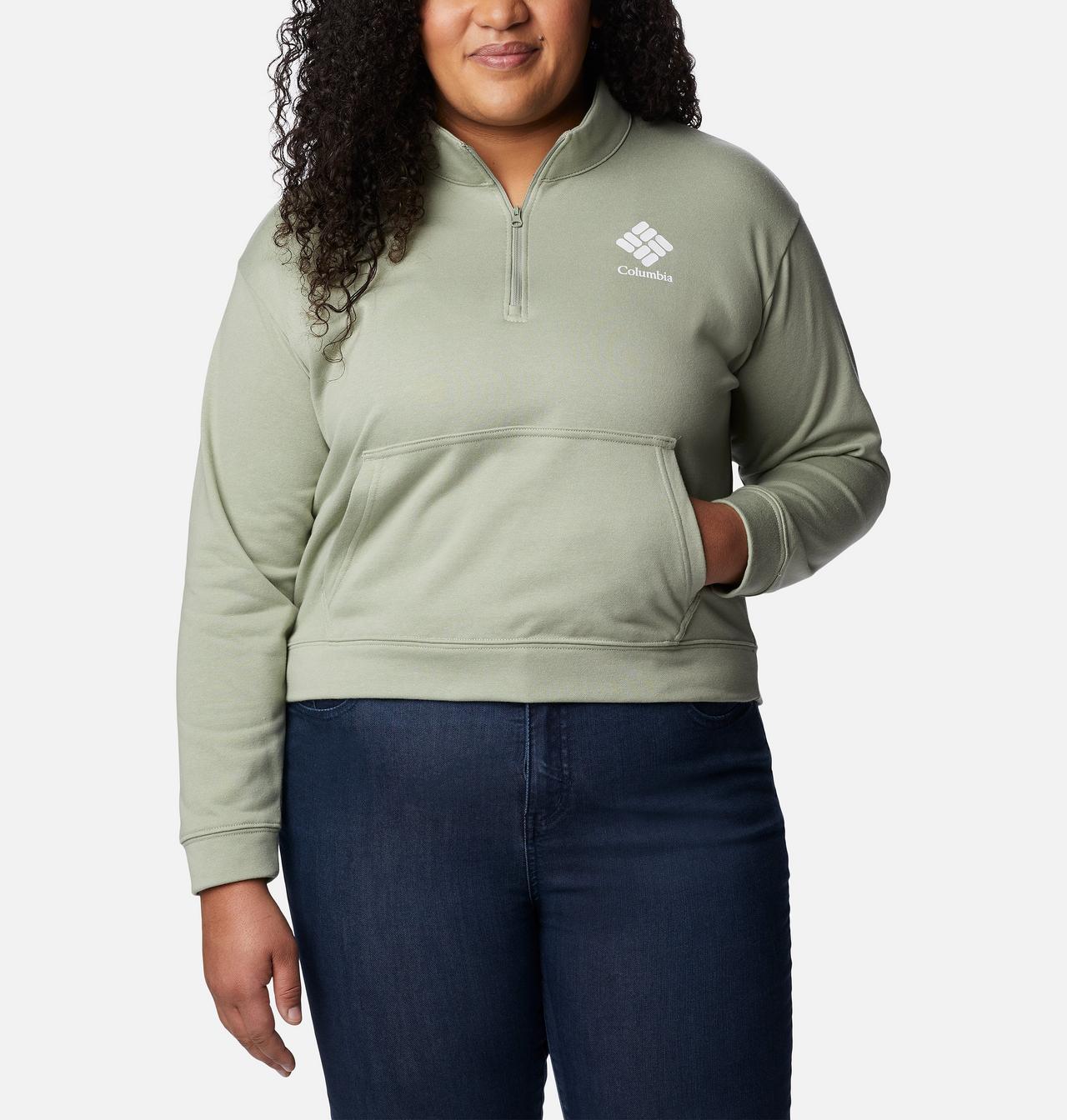 Women's Columbia Trek™ French Terry Half Zip Sweatshirt - Plus Size 1