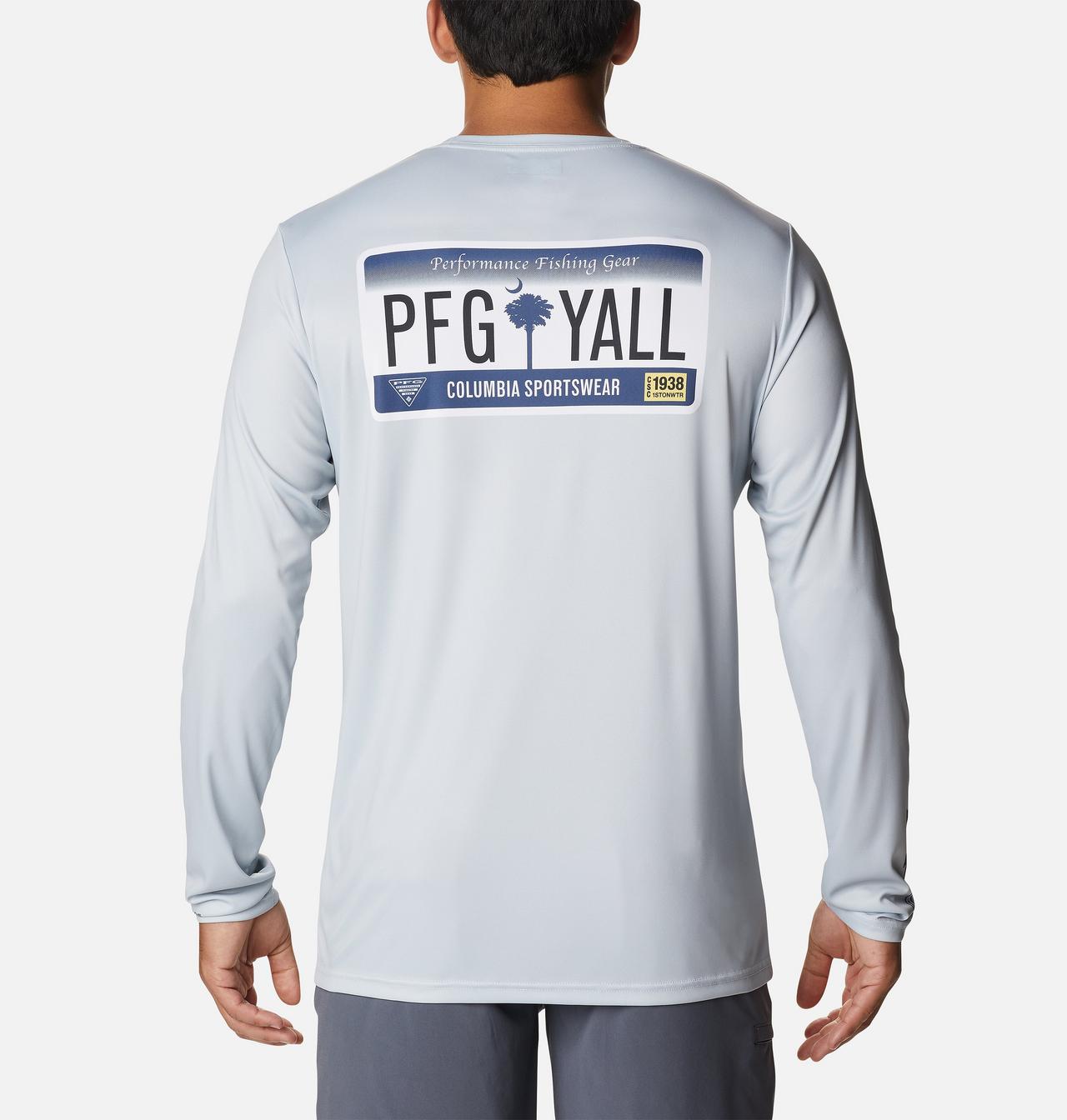 Men's PFG Terminal Tackle™ License Plate Long Sleeve Shirt 1