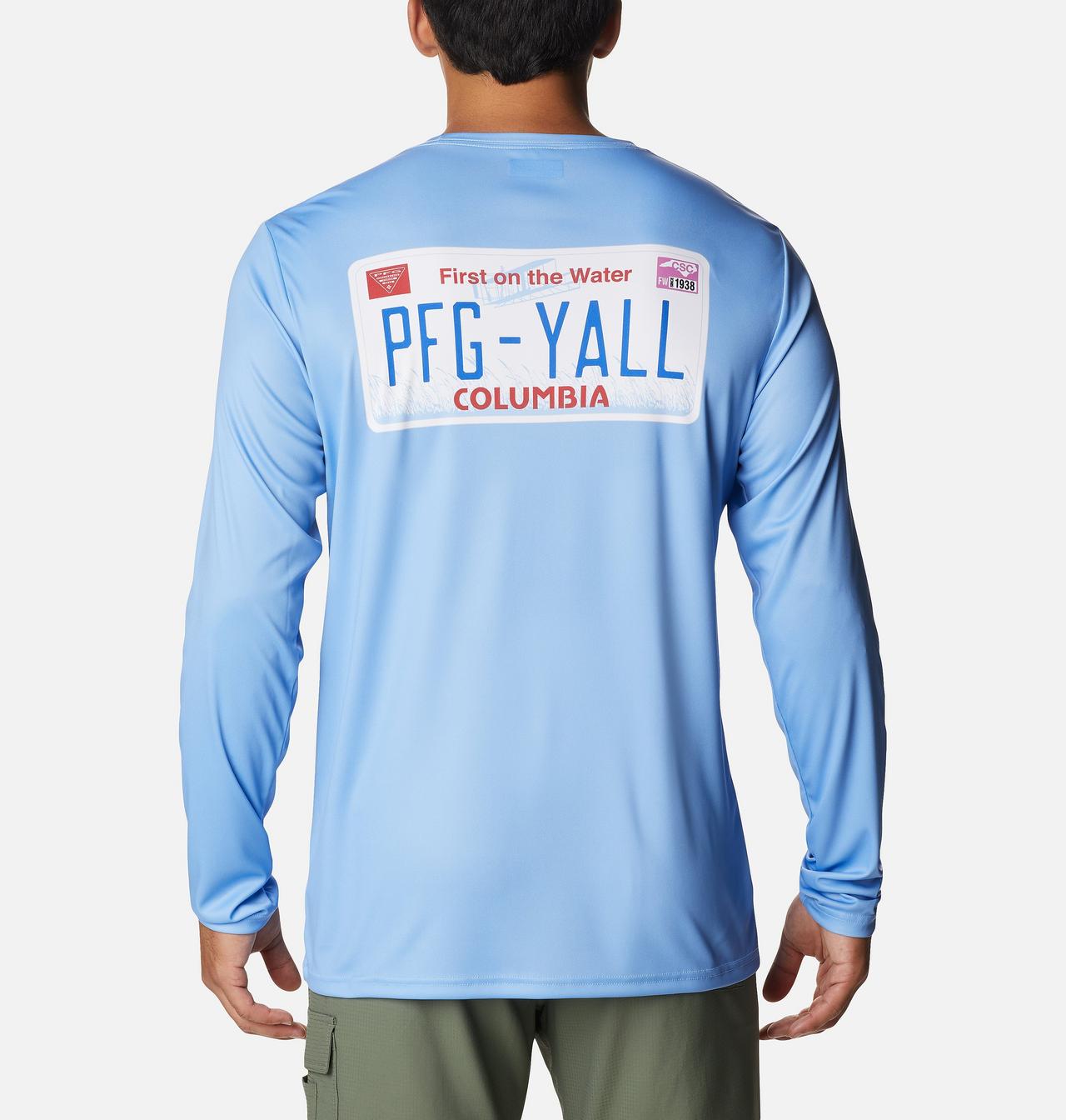 Men's PFG Terminal Tackle™ License Plate Long Sleeve Shirt 1