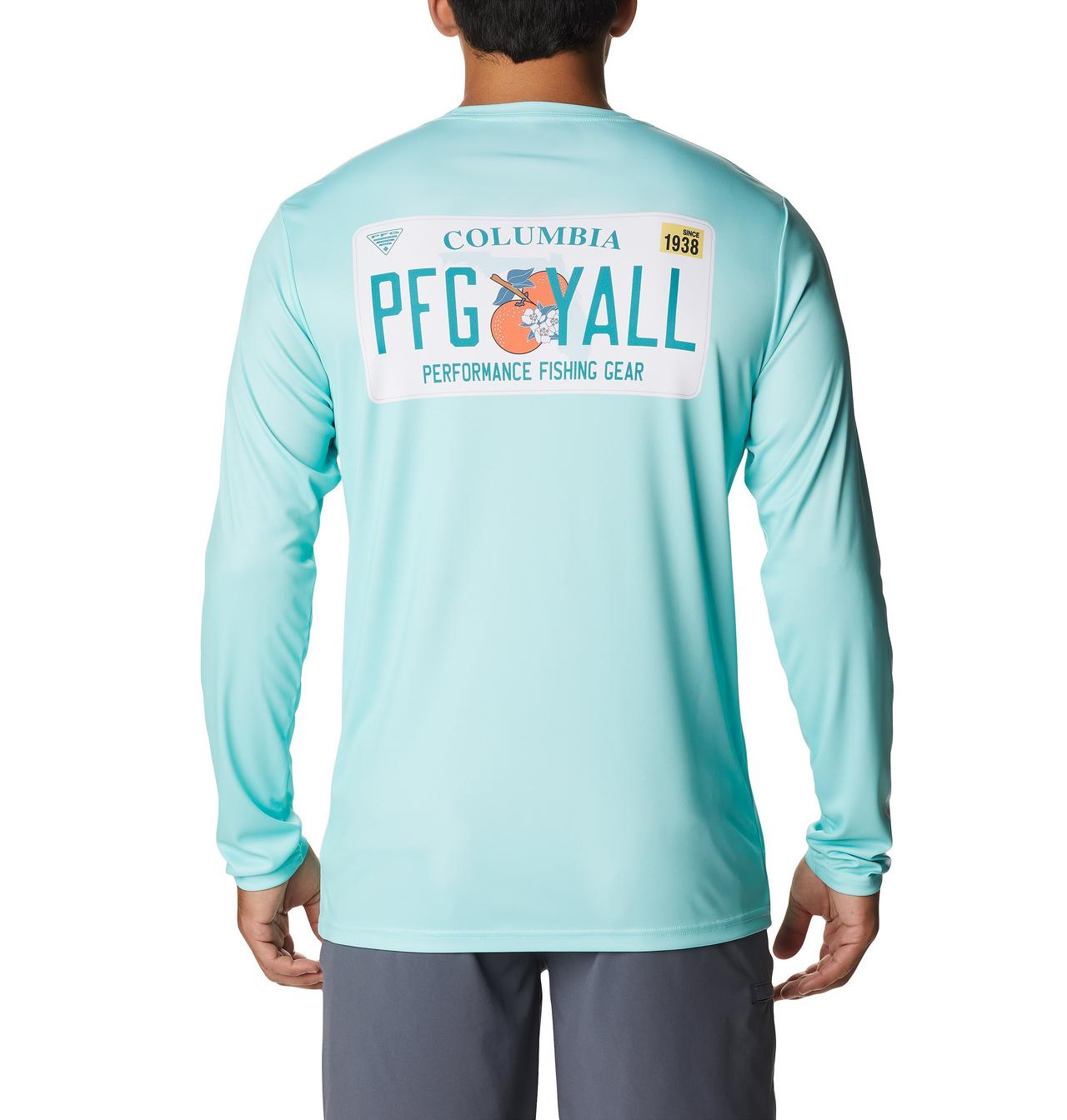 Men's PFG Terminal Tackle™ License Plate Long Sleeve Shirt 1