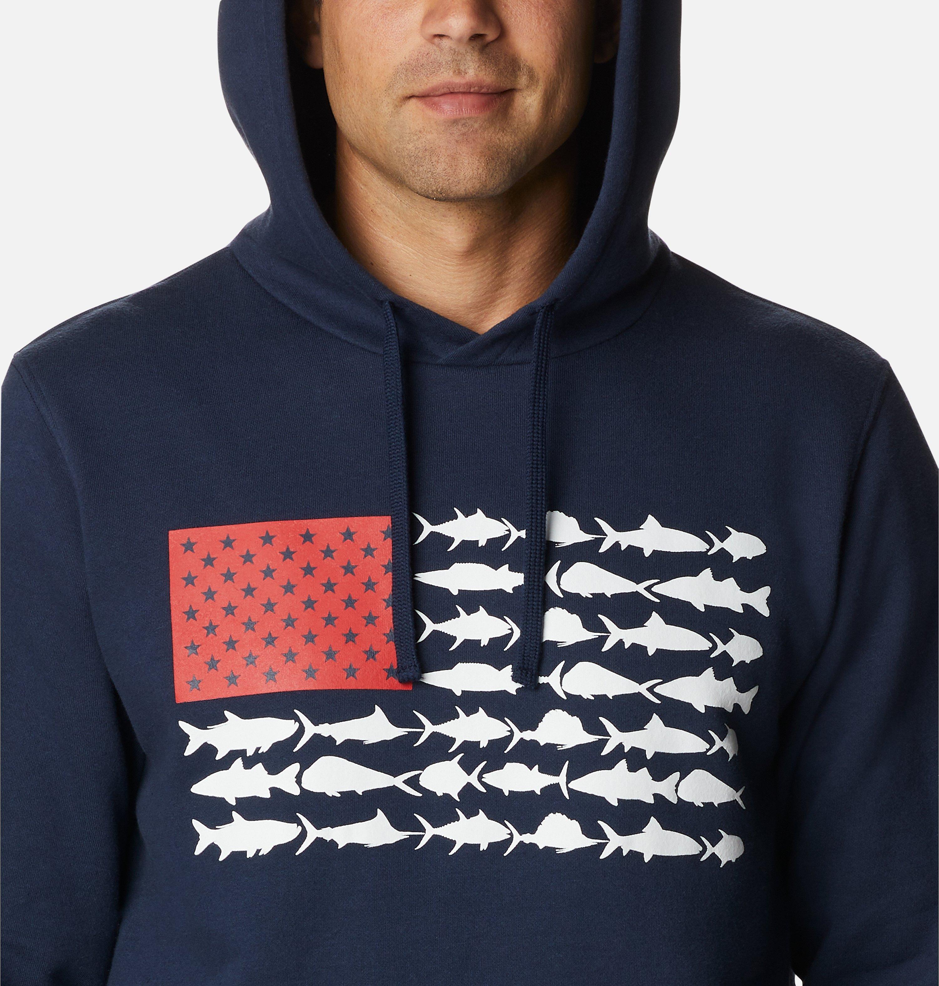 Men's PFG Fish Flag II Hoodie - Tall 4