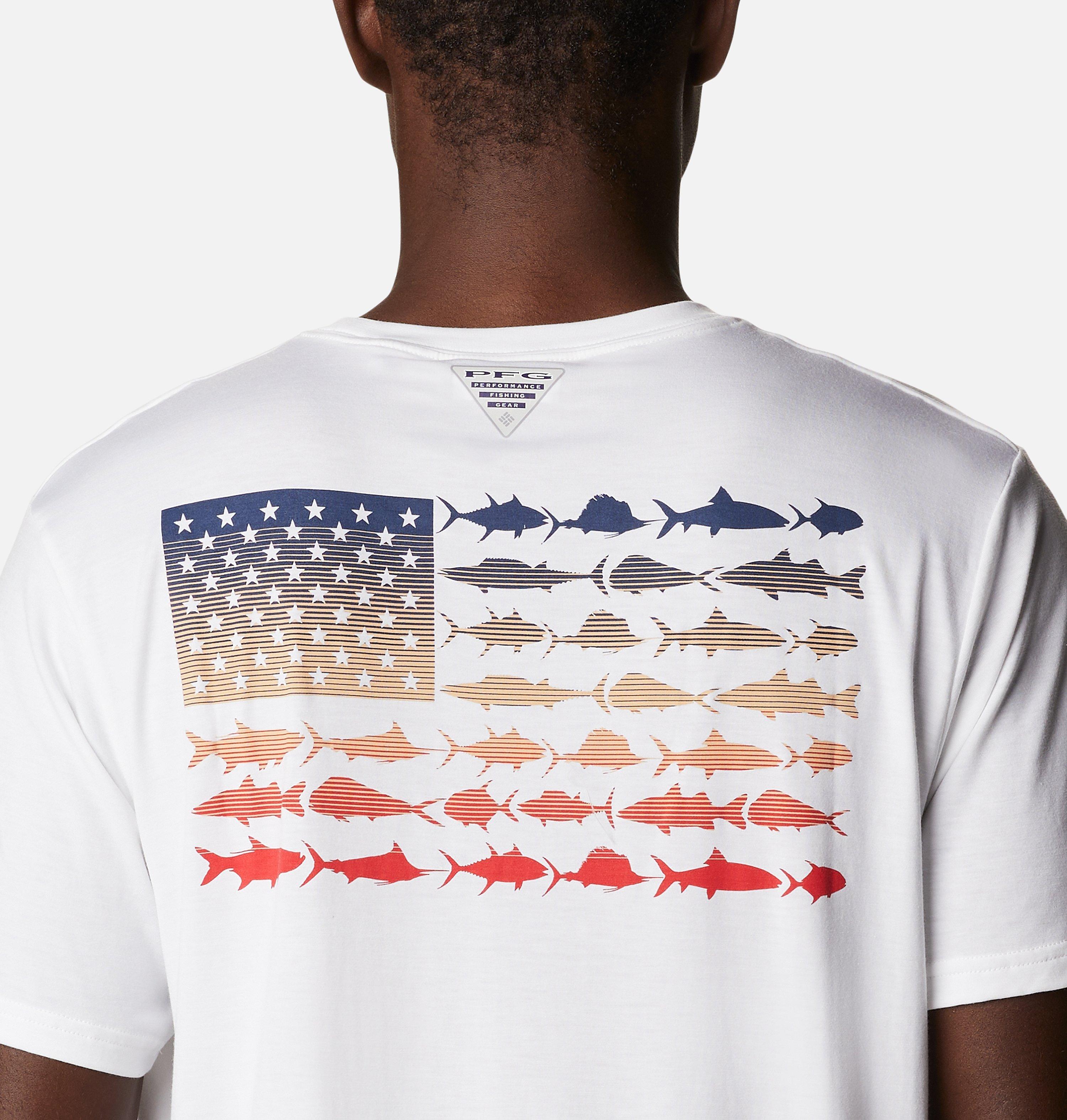 Men's PFG Fish Flag Tech Short Sleeve Shirt 5