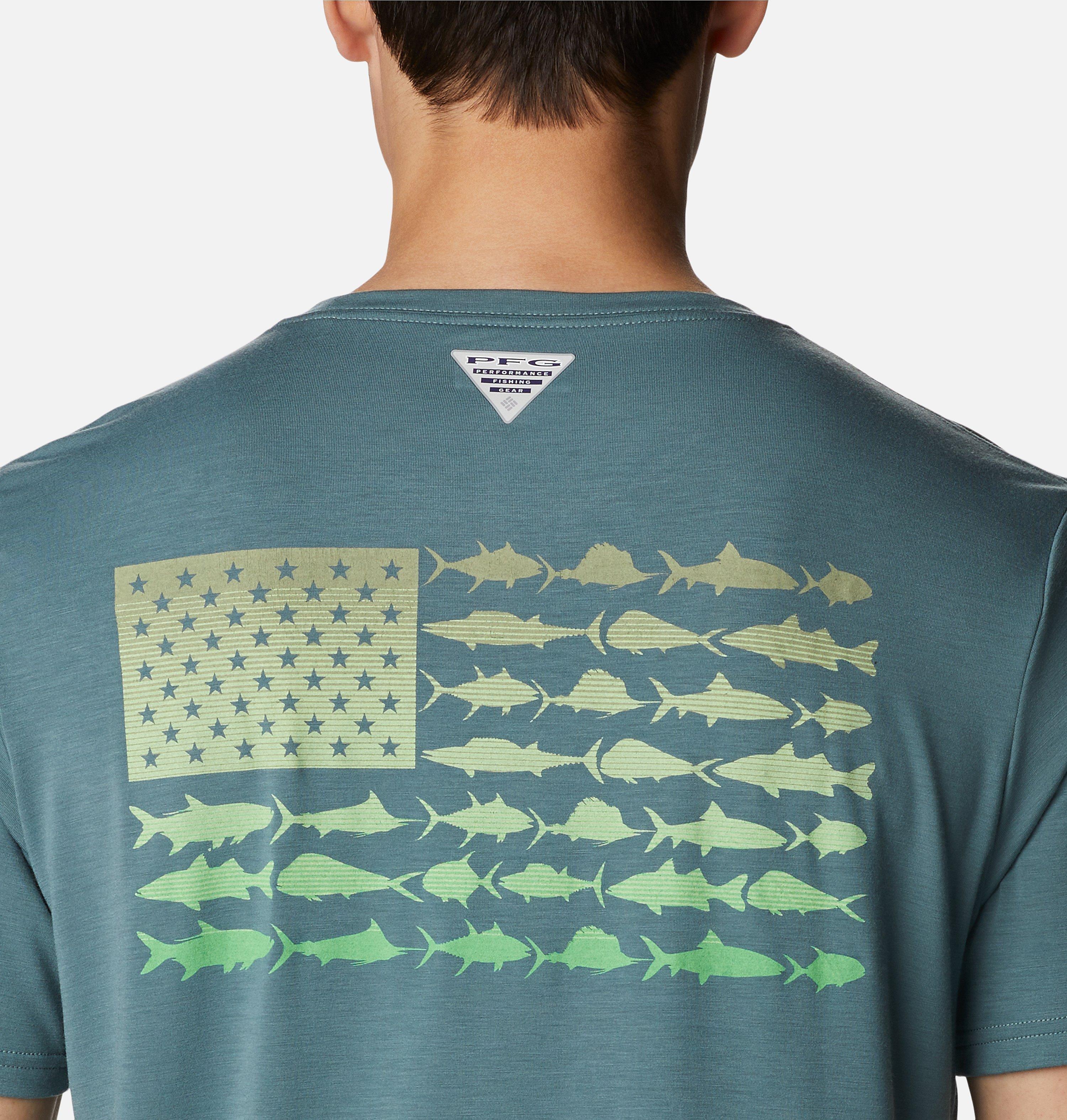 Men's PFG Fish Flag Tech Short Sleeve Shirt 5