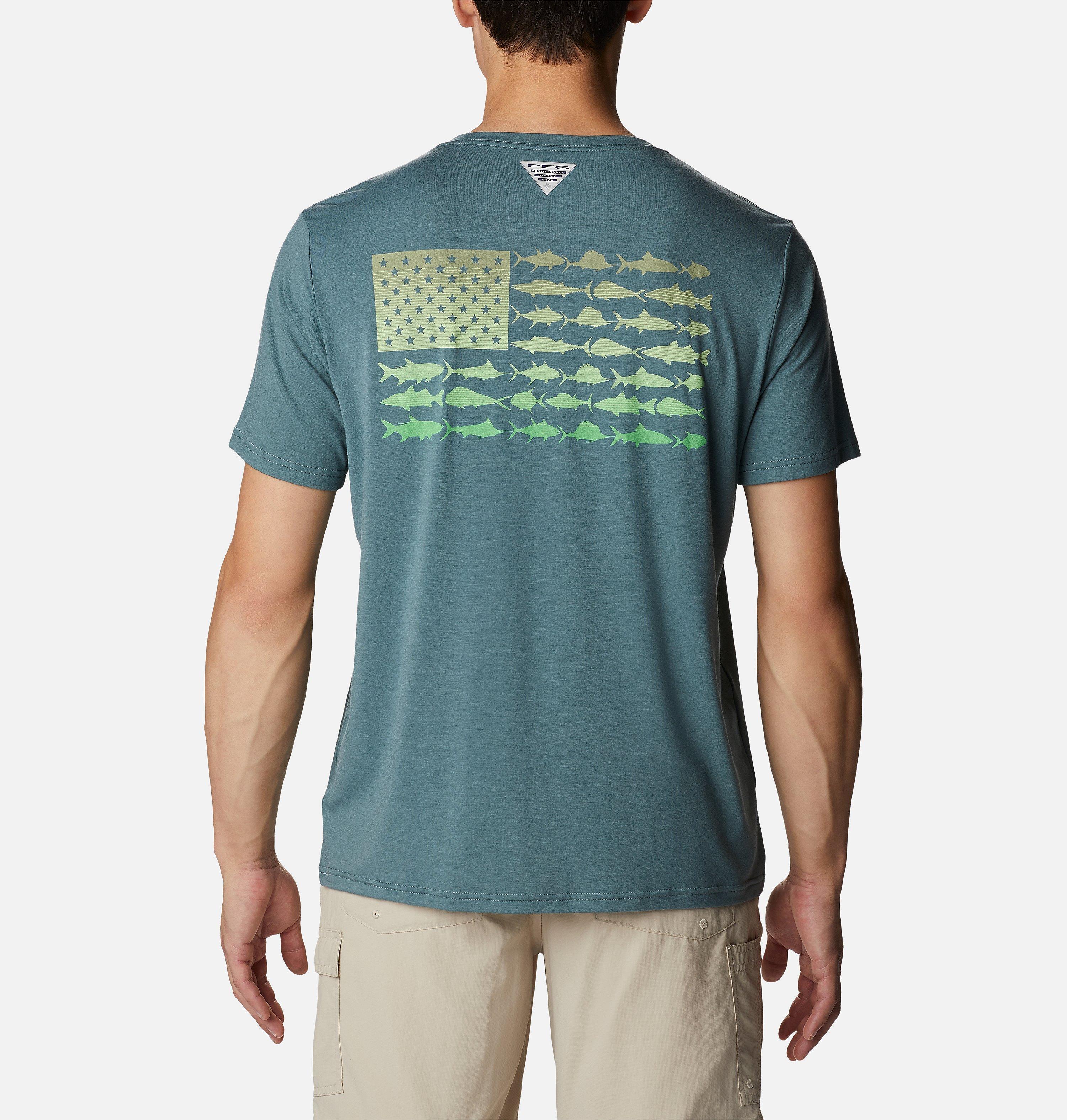Men's PFG Fish Flag Tech Short Sleeve Shirt 1