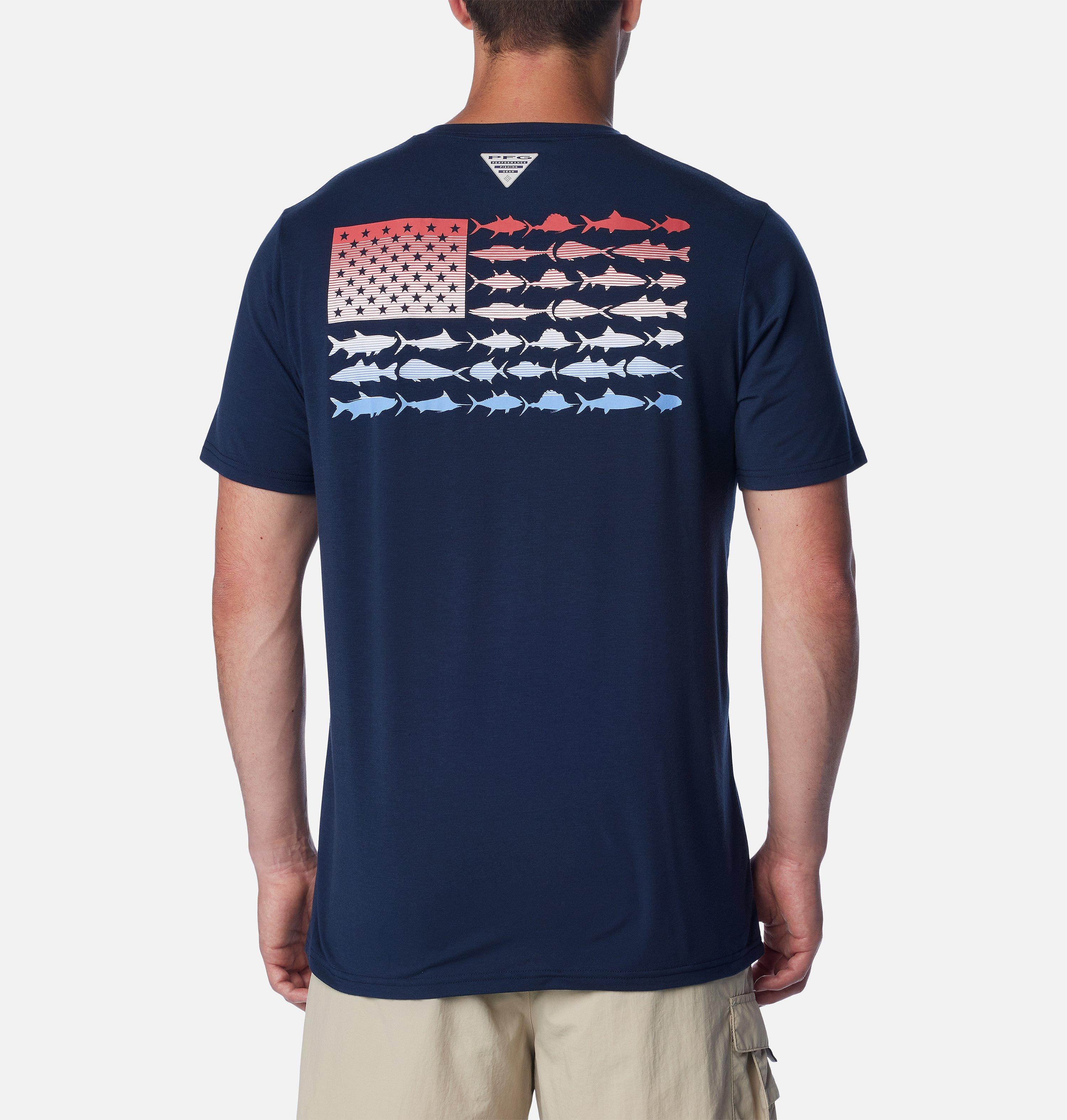Men's PFG Fish Flag Tech Short Sleeve Shirt 1
