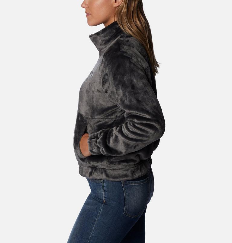 Women’s Fireside Cropped Sherpa Fleece Jacket, Color: Shark, image 3