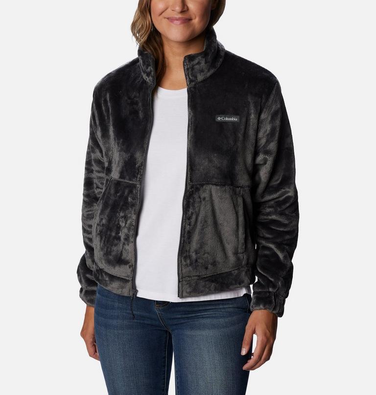 Women’s Fireside Cropped Sherpa Fleece Jacket, Color: Shark, image 6