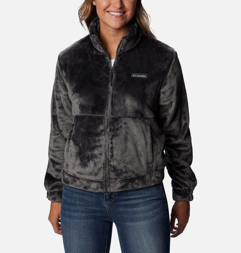 Women’s Fireside Cropped Sherpa Fleece Jacket, Color: Shark, image 1