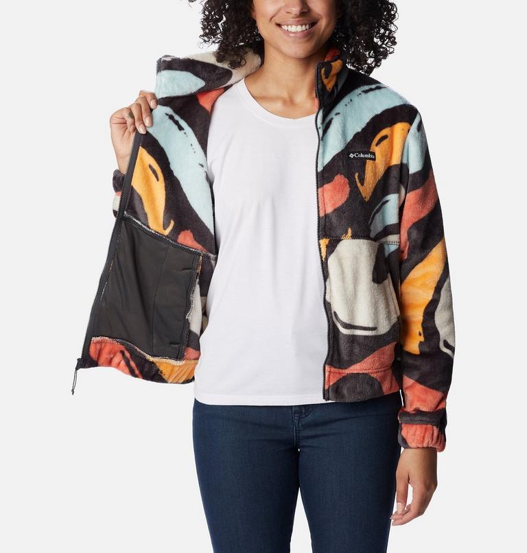 Women’s Fireside Cropped Sherpa Fleece Jacket, Color: Shark Snowdrifts, image 5