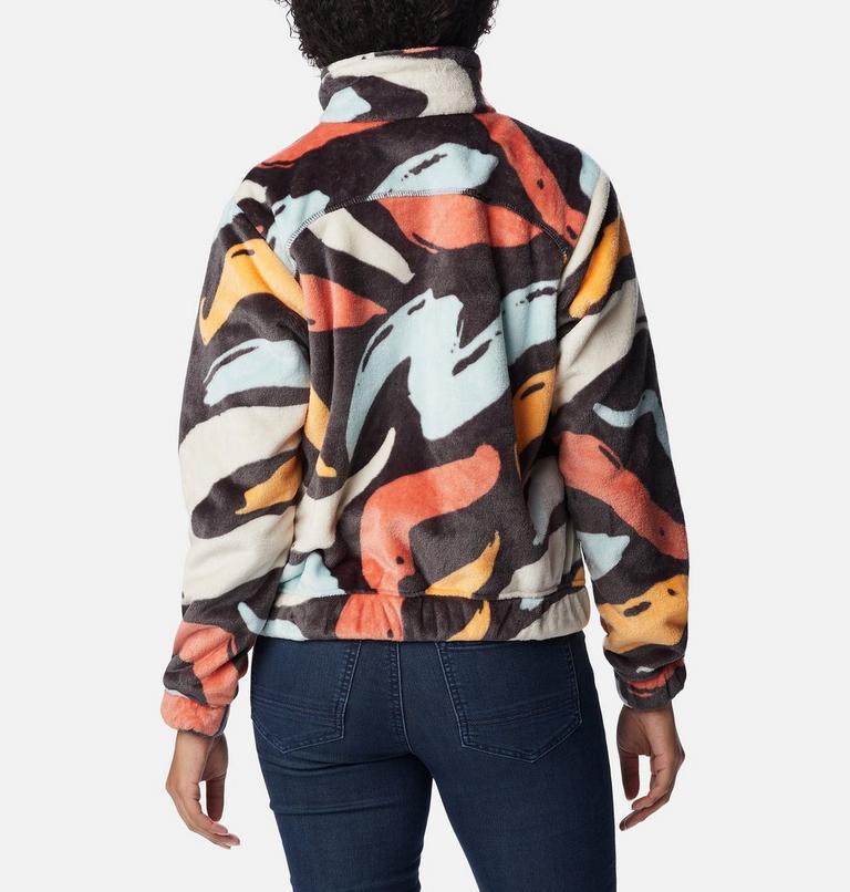 Women’s Fireside Cropped Sherpa Fleece Jacket, Color: Shark Snowdrifts, image 2